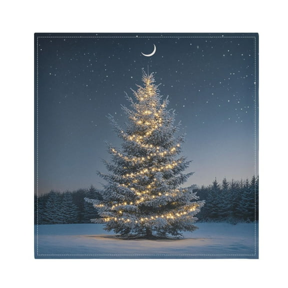 Qxltty Christmas Tree Napkins 20×20in Perfect for Parties Dinners Weddings Cocktail Housewarming Cloth Napkins Set of 6