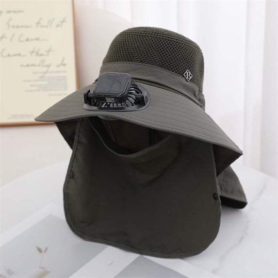 Womens Sun Hat , Sun Hats for Men , Packable Beach Hat Solar Fan Bucket Hat For Outdoor Sports With UPF50+ Sun Wide Brim Summer Fishing Hat Technology For Men And Women