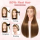 thumbnail image 2 of Cabello humano MQHIHI con cabeza de maniquí, 80% cabello real, 26-28, 2 of 7
