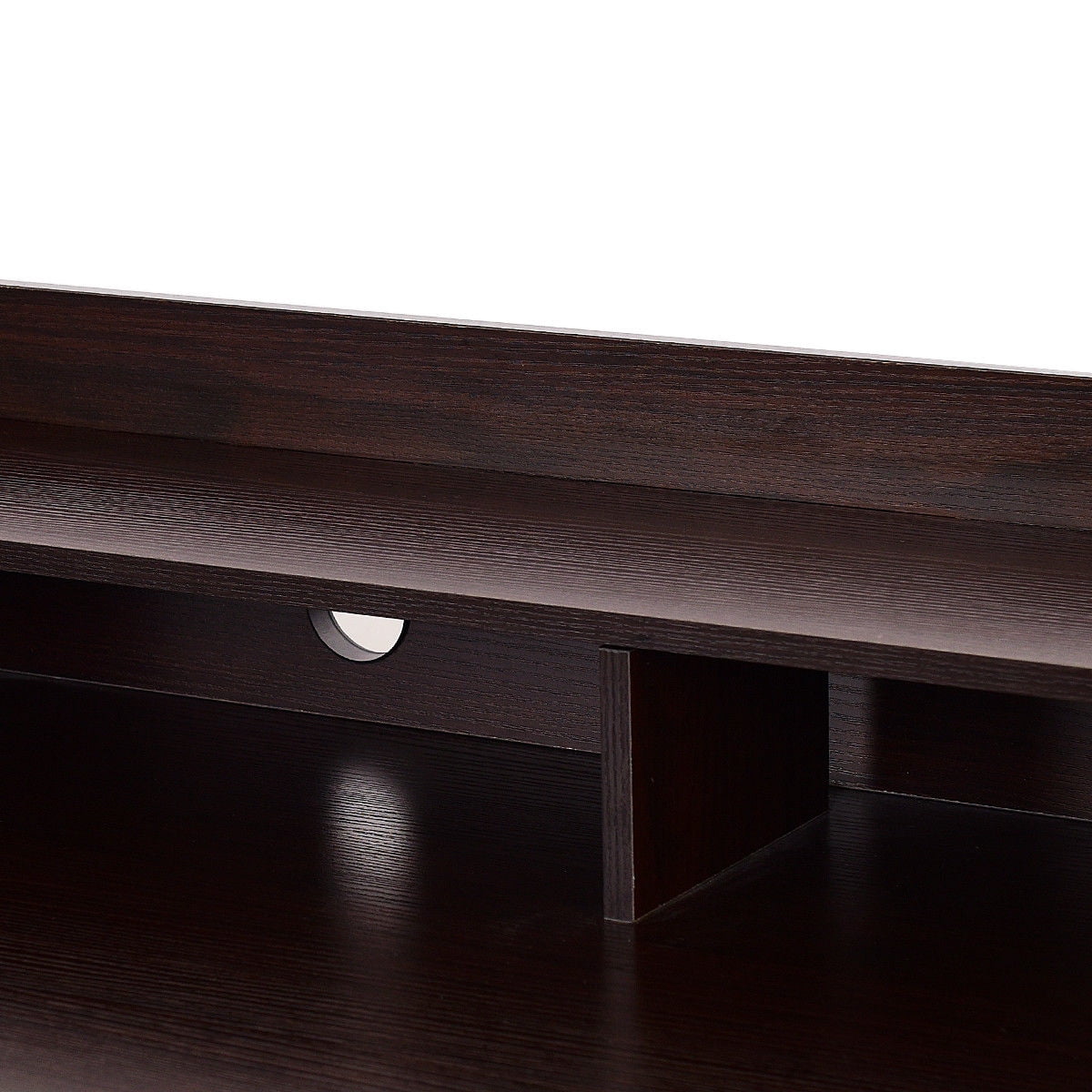 Costway Computer Desk PC Laptop Writing Table Workstation Student Study Furniture Brown
