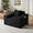 black, variant on Lovableguy Modern Corduroy Boneless Couch,Deep Seat Single Cloud Sofa Couch with Cup Holder ＆ Side pocket,No Assembly Required,for Compact Living Rooms,Apartments,Black