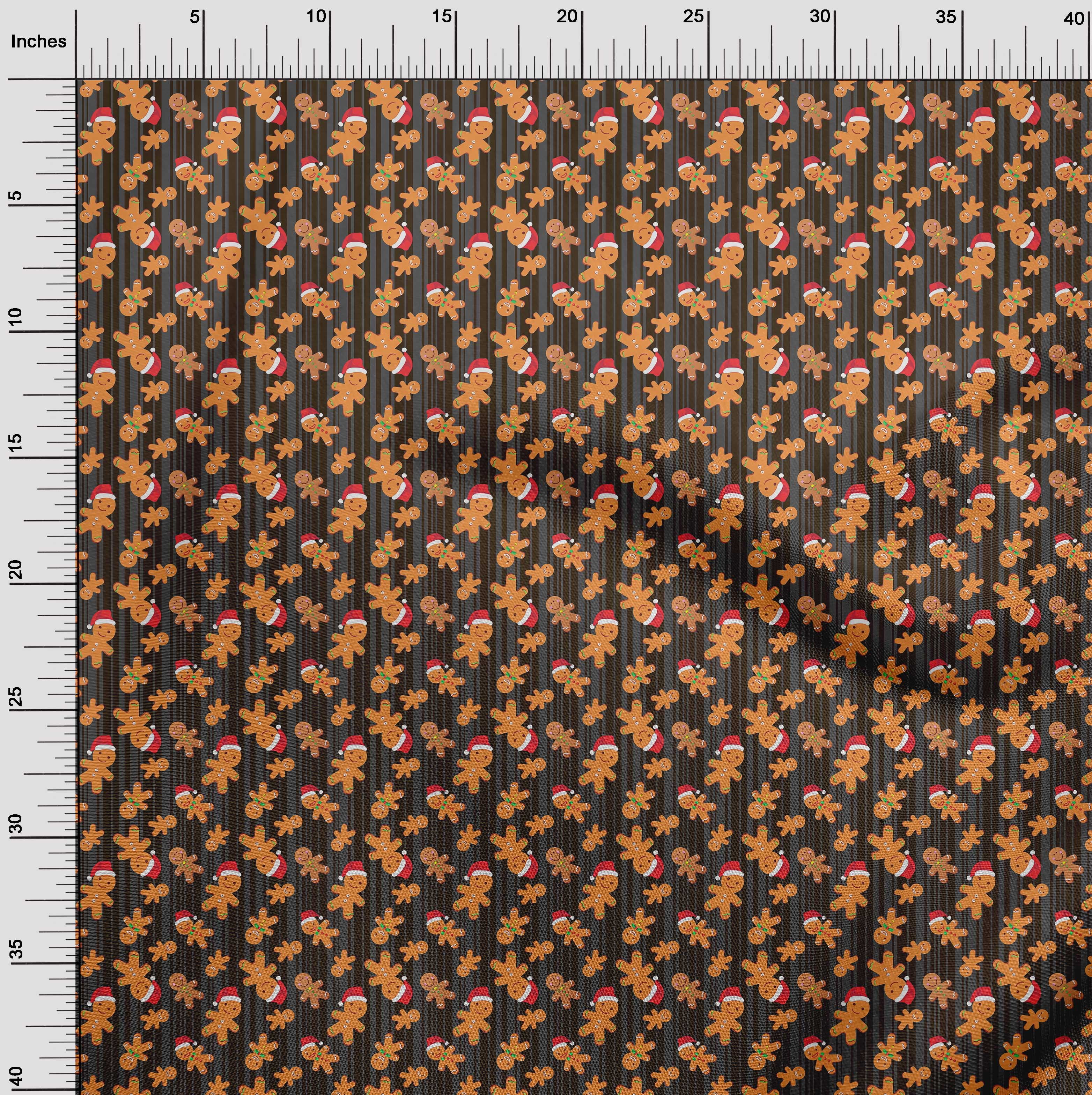 oneOone Cotton Poplin Twill Brown Fabric Christmas Fabric For Sewing Printed Craft Fabric By The Yard 56 Inch Wide