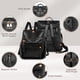 thumbnail image 5 of Mochila negra para mujer, diseño multiusos, bolso convertible, bolso de hombro, bolso de viaje, 5 of 5