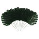 thumbnail image 1 of KAKOWELY 12 hojas artificiales de tortuga, hojas de monstera falsas con varilla, decoración del hogar, artículos para colgar en la pared (verde, M), 1 of 5