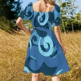 thumbnail image 4 of Koru design Blue Sleeveless Dress dresses for official occasions woman dress Woman's evening dress Women's evening, 4 of 7