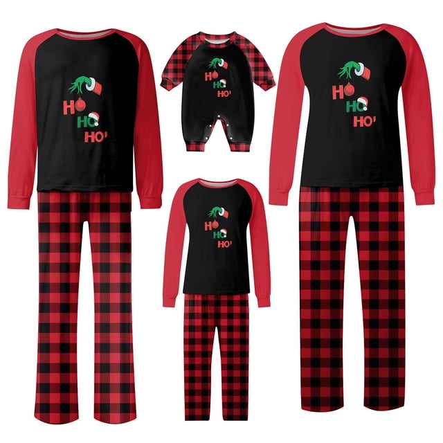 Pijamas navideños a juego Grinch - TKing Fashion 2024 Nuevos conjuntos de pijamas navideños familiares a juego Grinch, pijamas navideños navideños para parejas, adultos y niños, 4 Años