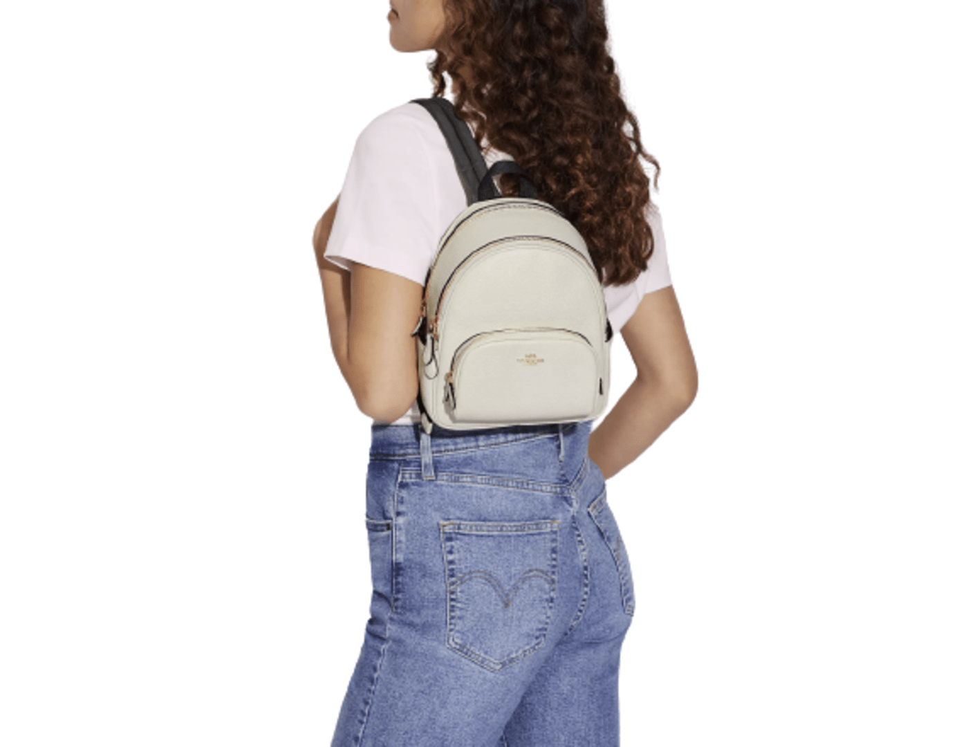 coach backpack mini white Court in Rainbow Signature Canvas  Club de Mode A modern take on an archival 1970s Coach design Coach White Pebbled Leather Mini