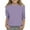 Purple, variant on Kids Gragghic Shirts Boys Girls 3/4 Sleeve Crewneck Tops Solid Color Pullover Soft Round Neck Undershirt J-Purple