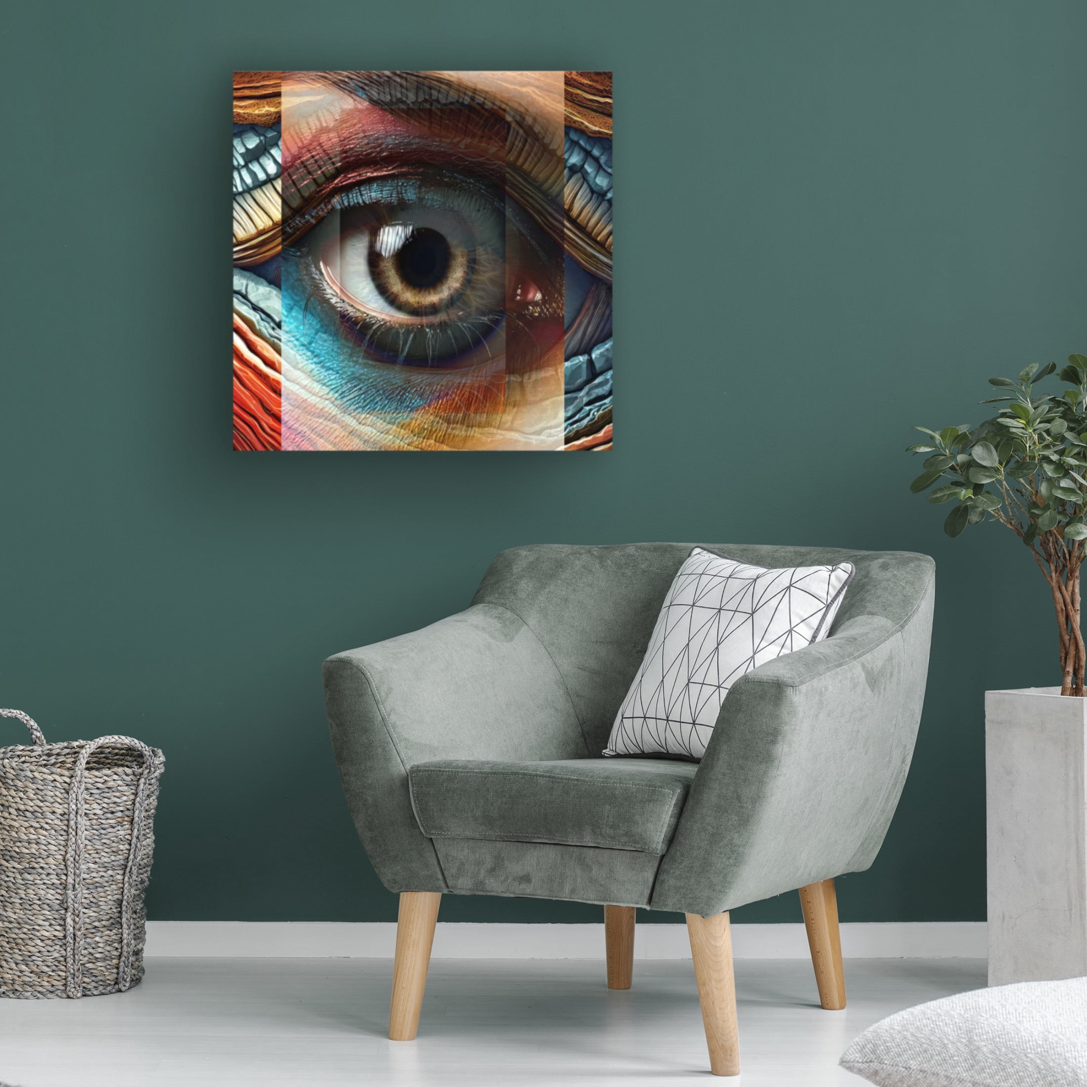 Canvas Wall Art - David Manlove 'Evolution Eyes 4' Wall Art for Living Room, Bedroom, or Office Décor by Trademark Fine Art - 35 x 35 Inches