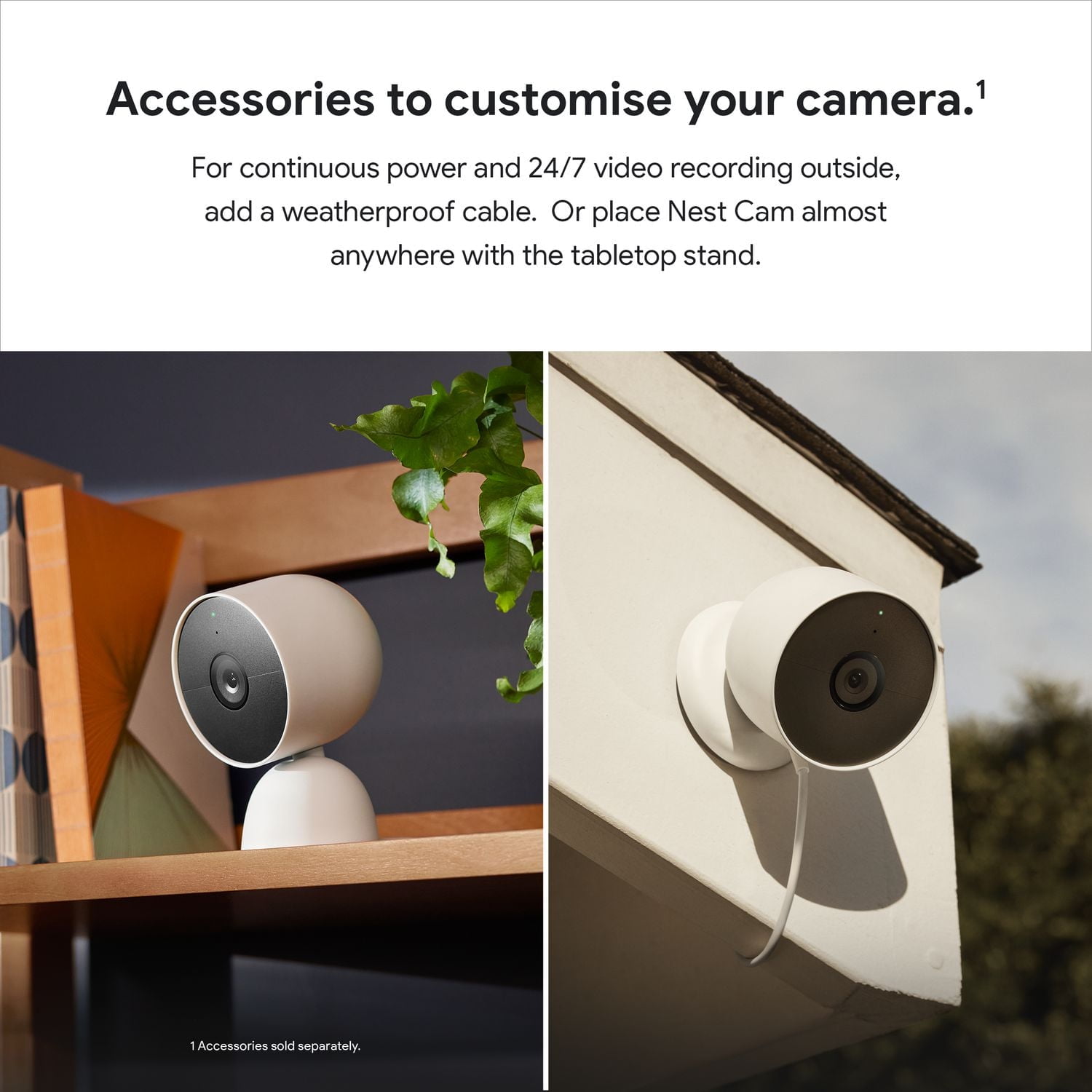 Google Nest Cam (Battery) Wire-Free Indoor/Outdoor Security Camera - White, Cam - Battery