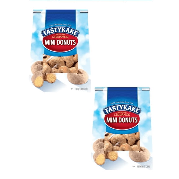 Tastykake Cinnamon Mini Donuts, 10 oz pack of 2, Cinnamon Mini Donuts, Tastykake Donuts, Mini Donuts, Sweet Snacks, Pack of 2