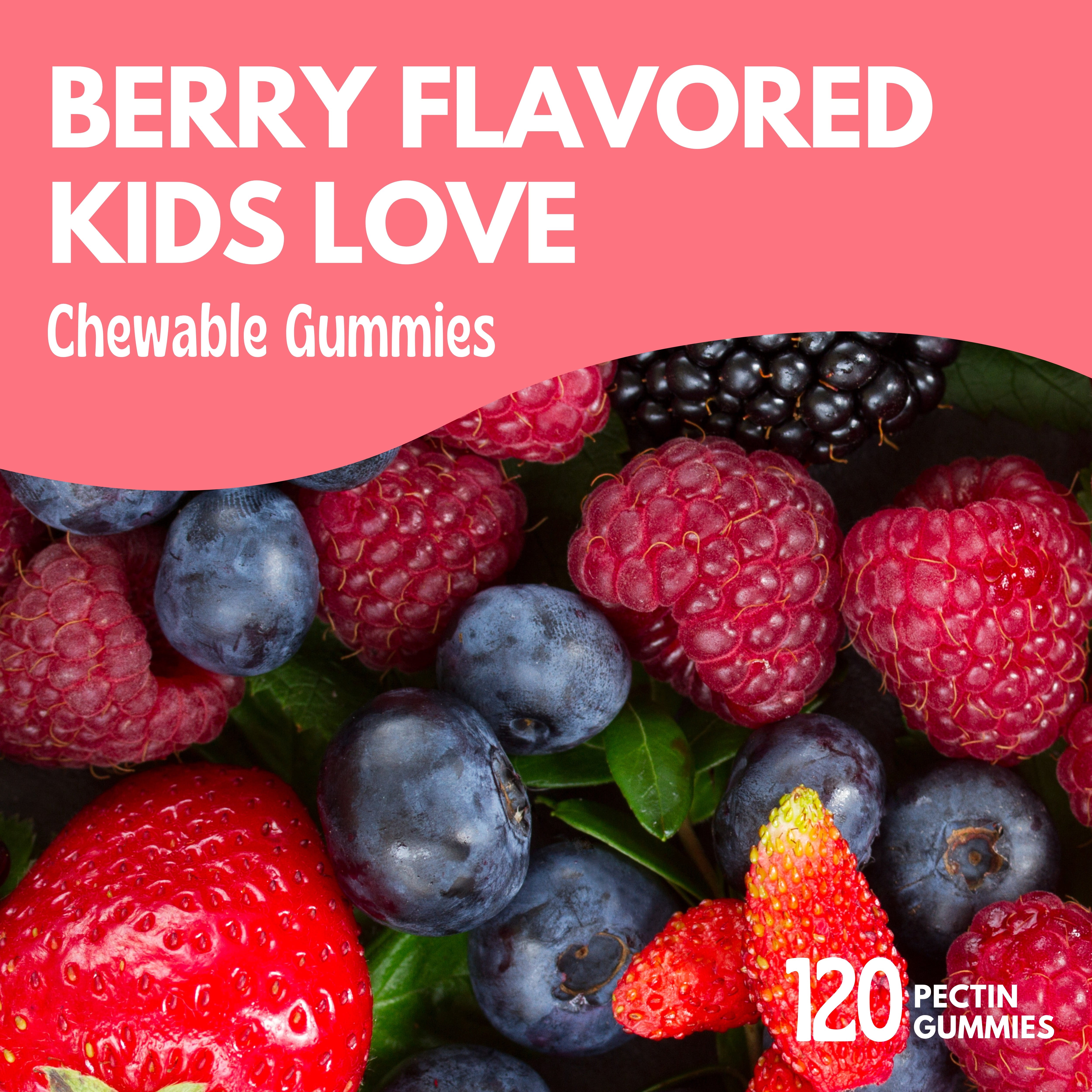 VITEEY Kids Multivitamin Gummies with Probiotics, Immune Support, Berry Flavor, 120 Ct
