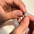 thumbnail image 6 of White Opal Teardrop Halo Ring, 6 of 11