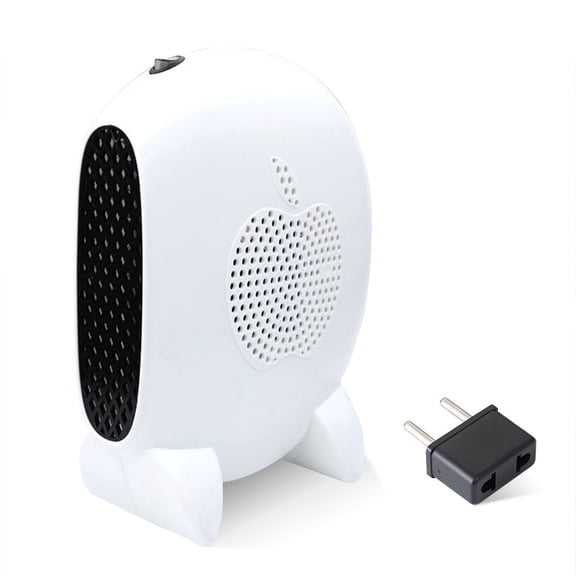 Bewildely Miniventilador Calentador de escritorio Calentamiento rápido Manos Pies Calentador 500W Plástico de bajo ruido 90 a 120 ℃ Apagado automático Electrodomésticos Enchufe de la UE Bewildely HA009576-02B