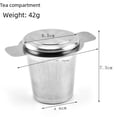 thumbnail image 2 of Colador de té de acero inoxidable 304, colador de té, colador de té de doble asa, colador de té con tapa, 2 of 5