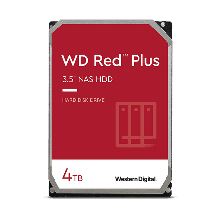 WD Red Plus WD40EFZX - Hard drive - 4 TB - internal - 3.5" - SATA 6Gb/s - 5400 rpm - buffer: 128 MB
