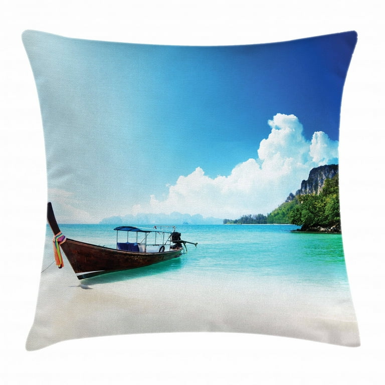 Serene Pillow 18 Square Decorative Throw Pillow in Blue