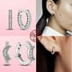 thumbnail image 4 of Pendientes de plata de ley 925 para mujer, aretes asimétricos con forma de corazón, a la moda, regalo de joyería Original, 925, 4 of 4
