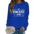 thumbnail image 2 of Homebody Mode All Day Every Day Sweatshirts for Women 2025 Long Sleeve Crewneck Graphic Sweatshirt Pullover Tops, 2 of 4