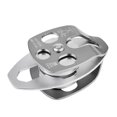 thumbnail image 4 of Polea oscilante lateral de escalada 32KN Cuerda de rodamiento de bolas Bucle coaxial doble Accesorios de seguridad de rescate Suministros seguros profesionales Gris Inevent OD002820-05, 4 of 7