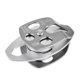 thumbnail image 4 of Polea oscilante lateral de escalada 32KN Cuerda de rodamiento de bolas Bucle coaxial doble Accesorios de seguridad de rescate Suministros seguros profesionales Gris Inevent OD002820-05, 4 of 7