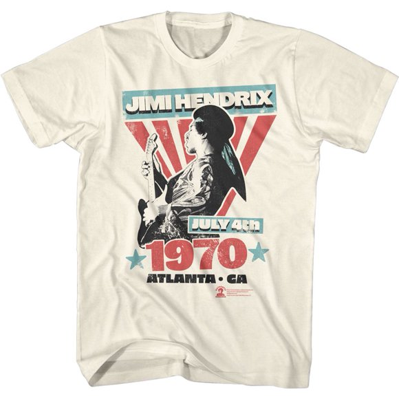 Jimi Hendrix Atlanta T-Shirt Naturel pour Adulte