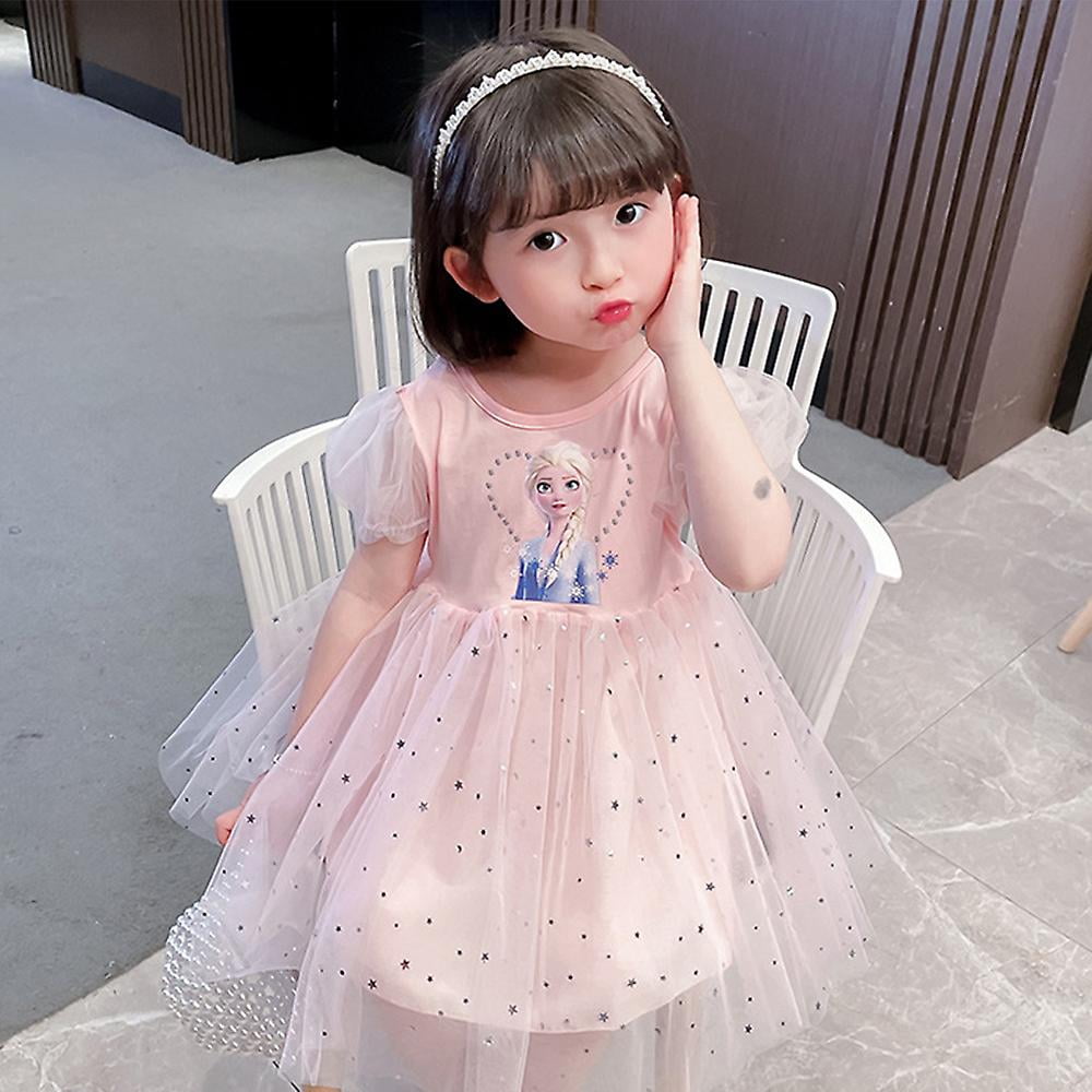 2 10 Years Girls Frozen Elsa Princess Dress Summer Party Dress Walmart