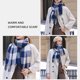 thumbnail image 4 of Bufanda para mujer, bufanda a cuadros, bufanda de invierno, chal, sensación de cachemira, borla a cuadros, bufandas grandes de gran tamaño, 4 of 5