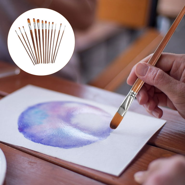 13pcs Multi-use Paintbrush Nylon Painting Brush Canvas Painting