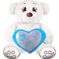 thumbnail image 1 of Peluches Oso Rechoncho Blanco ILY con Corazon Azul PELUCHERIA, 1 of 5