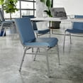 thumbnail image 3 of Flash Furniture 4 Pack Heavy Duty Navy Vinyl Stack Chairs, 3 of 13