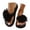 Black, variant on Womens Flower Platform Flip Flops Comfortable Thick Sole Wedge Slippers Summer Beach Casual Non Open Toe Thong Sandals for Daily Wear,US:8