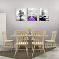 thumbnail image 3 of Canvas Wall Art For Living Room Canvas Wall Decorations For Bedroom Modern Bathroom Wall Decor Painting Black And White Canvas Pictures Artwork Purple Scenery Canvas Art Prints Dormitory Decor 3 Piece, 3 of 6
