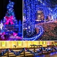 thumbnail image 4 of Twinkle Star Christmas Decorations 33’ Outdoor Solar String Lights, Solar Powered Christmas Lights, 8 Modes, 120 LED Bulbs, Blue, 2 Pack, 4 of 5