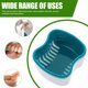 thumbnail image 5 of EeaseMX Caja para dentaduras postizas (2 unidades), caja de baño para dentaduras postizas, caja de almacenamiento con cesta de enjuague (verde + verde lago), 5 of 7