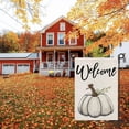 thumbnail image 5 of Fall Garden Flag Burlap for Outside 12x18 Inch Double Sided, Autumn White Pumpkin Farmhouse Style Sign Lawn Small Flags Yard Outdoor Decorations DF533, 5 of 6
