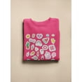 thumbnail image 3 of Cluttered Teen Stickers Sweatshirt Women -Image by Shutterstock, Female 4X-Large, 3 of 4