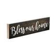 thumbnail image 5 of P. Graham Dunn Bless Our Home Script Design Distressed 6 x 1.5 Mini Pine Wood Tabletop Sign Plaque, 5 of 6