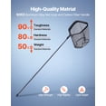 thumbnail image 2 of VEVOR Fishing Net, Foldable Landing Nets with Telescopic Handle, Portable Lightweight Carbon Fiber Long Fish Gear, Nylon Covered PVC, Durable and Fish-friendly, for Kayak Boat Bank Pond,Gifts for Men, 2 of 9