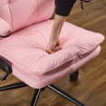 thumbnail image 5 of Ktaxon High Back Office Chair – Swivel Desk Chair with Wheels, Adjustable Height & Flip-Up Armrests, Cat Scratch Resistant Fabric Pink, 5 of 7