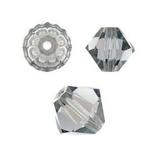 Swarovski Bicone Crystal Beads Item #5328/#5301 Black Damond Color 4mm Size - 72 Pieces