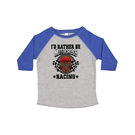 

Inktastic Id Rather Be Motocross Racing Gift Toddler Boy Girl T-Shirt