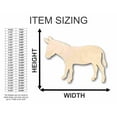 thumbnail image 2 of Unfinished Wood Donkey Shape - Animal - Craft - up to 46" DIY 10" / 1/4", 2 of 3