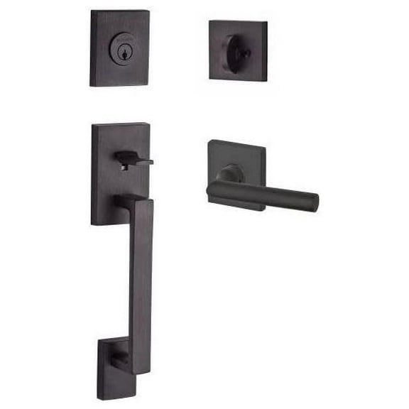 Baldwin Reserve Sclajxtubcsr112 Single Cylinder La Jolla Handleset Tube Lever Contemporary Square Rose Venetian Bronze Finish