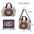 thumbnail image 3 of 16" Laptop Briefcase for Work Travel Laptop Shoulder Bag Carrying Handbag Laptop Case Christmas Wreath Pattern, 3 of 8