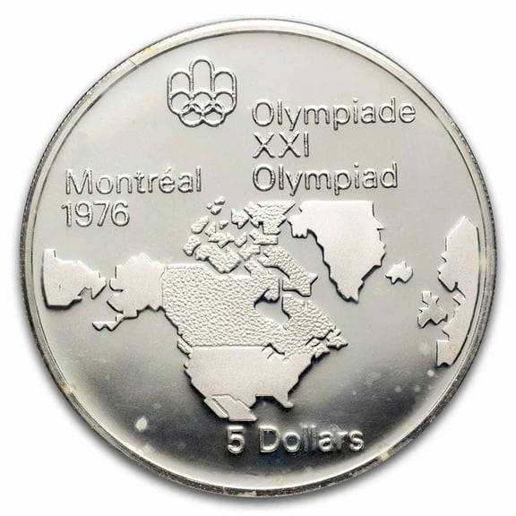 1973-1976 Canada Silver $5 Olympics BU/Proof (Abrasions)