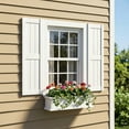 thumbnail image 5 of Resenkos Vertical Grain Faux Shutters, Weatherproof Elegance for Instant Curb Appeal, 14"x25", White, 5 of 11