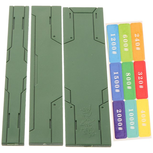 OULII 3 Pcs Outils de Ponçage pour Préparation de Surface Planches de Polissage Outil Vert Foncé Acrylique