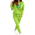 thumbnail image 2 of BiZtdJrK St. Patrick's Day Two Piece Track Suits Womens Irish Shamrock Print Hooded Sweatshirts and Drawstring Elastic Waist Sweat Pants Jogger Sets Mint Green XXL, 2 of 6