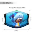 Brawl Stars Adult Pleated Dust Mask With Filter Adjustable Face
